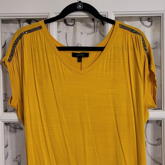 palette cap sleeve top- womens medium - Picture 1 of 8